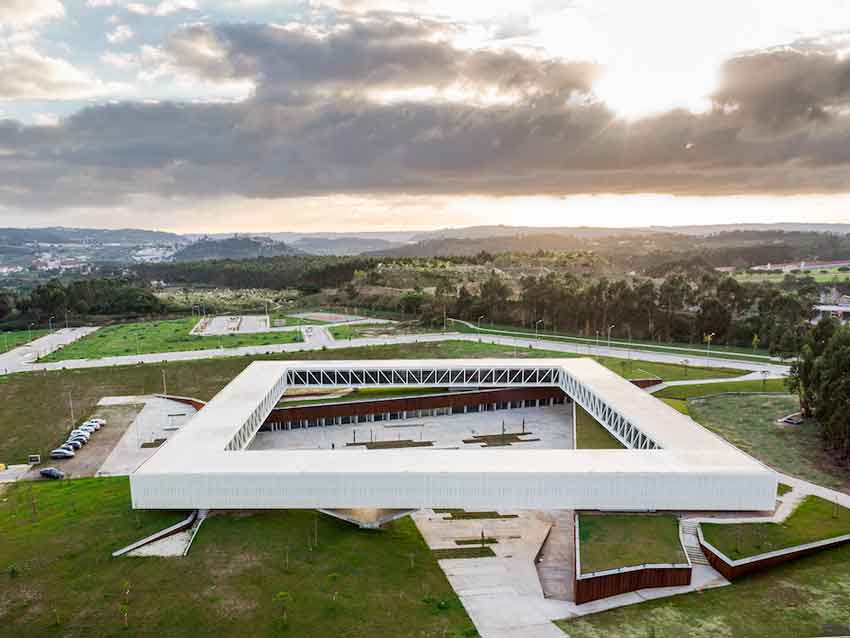Óbidos Technological Park, Óbidos, Lisbon, Portugal, Architecture, Jorge Mealha, Living, white, Concrete