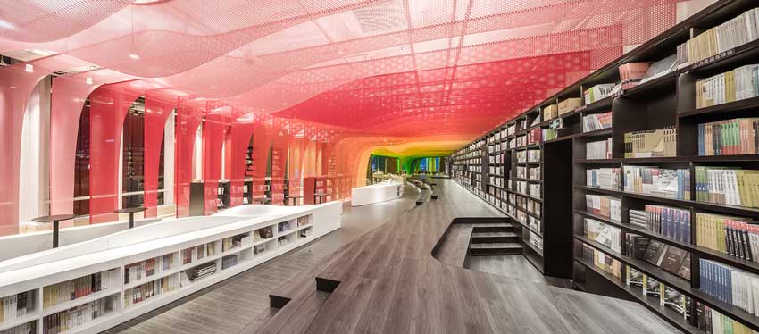 Wutopia Lab, Suzhou, Shangai, Beijing, China, arquitectura, arquitetura, Design, Interiores, Interiors, Metal Rainbow Zhongshu Bookstore
